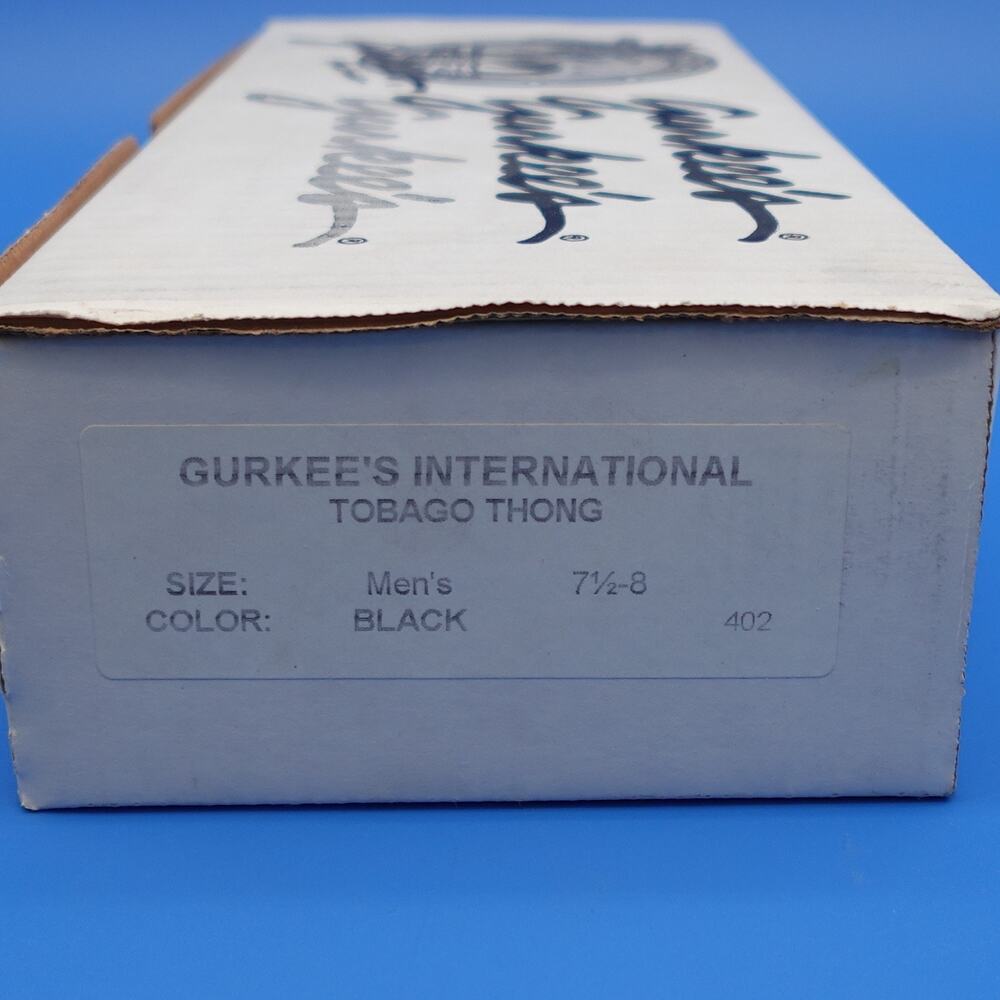 Gurkee’s Tobago Thong Rope Sandals Men’s Size 7.5-8 Black New With Box - Picture 7 of 7